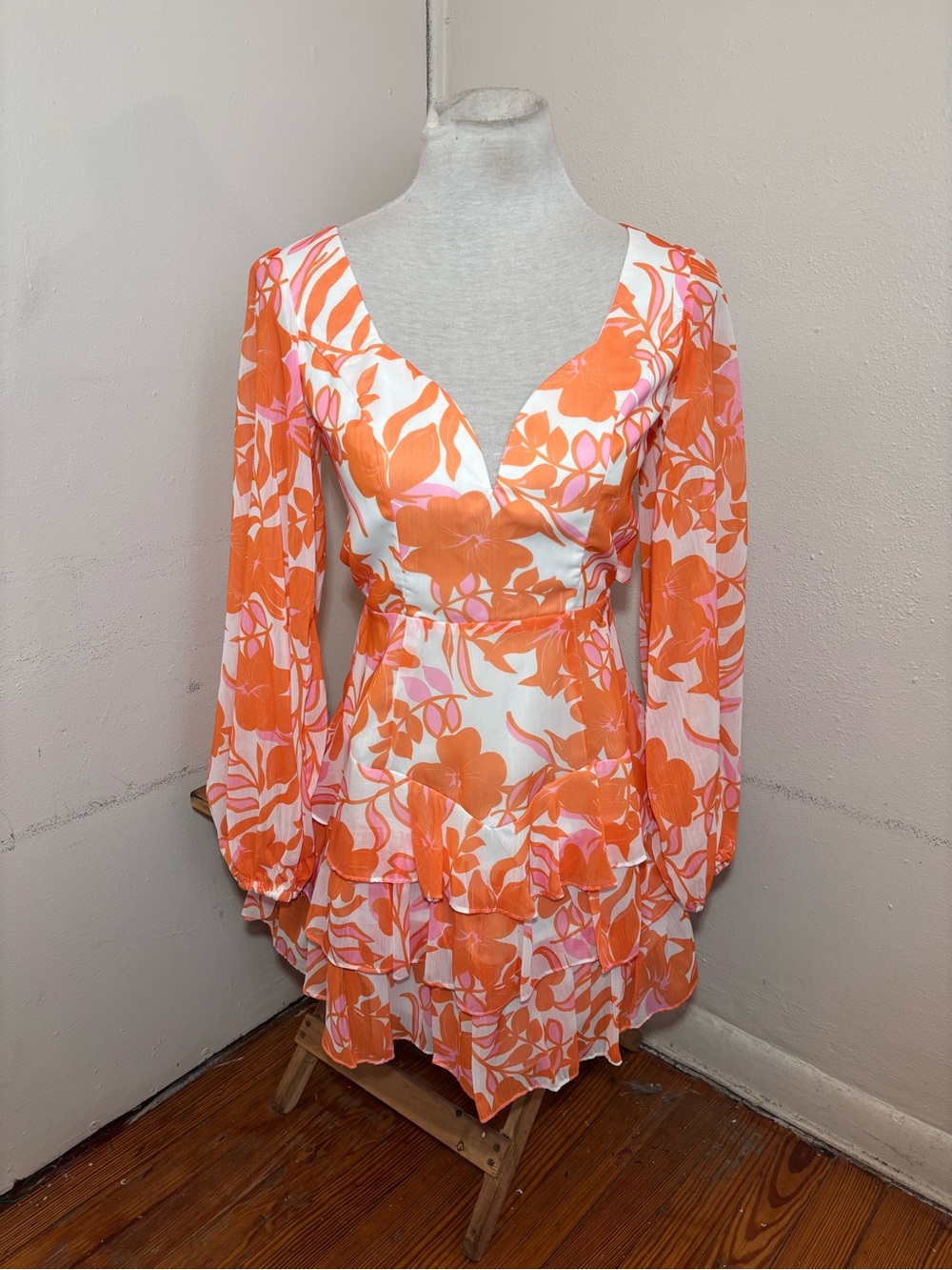 One and Only Collective Long Sleeve Ruffle Dress